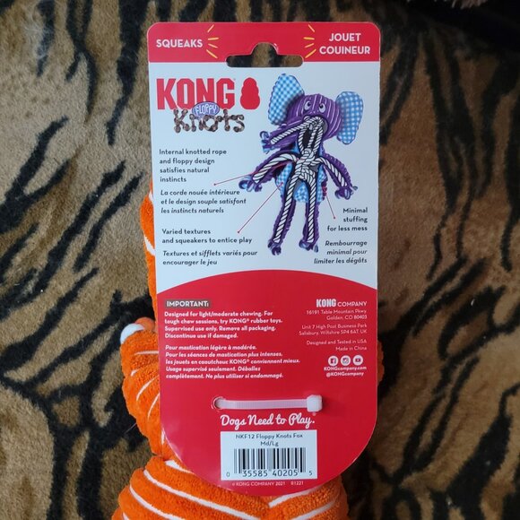 Kong Dog Knots Fox Toy med/ large New! - Picture 4 of 4